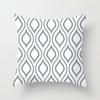 Grey Pattern Decorative Pillowcase Office Living Room Home Pillowcase Car Ornaments