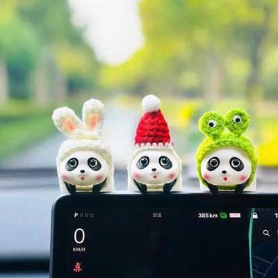 Cute Car Ornaments Panda Glasses Car Tiger Ornaments Auto Interior Decoraction Accessories Creative Gift Cute Car Accessories