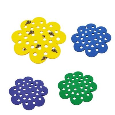 4Pcs Flower Shape Floating Bee Island Lightweight Decorative Bee Watering Station PVC Butterfly Watering Station Insect Habitat