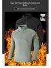 Autumn/Winter Owl Velvet Men's Stand-Collar Zipper Sweatshirt