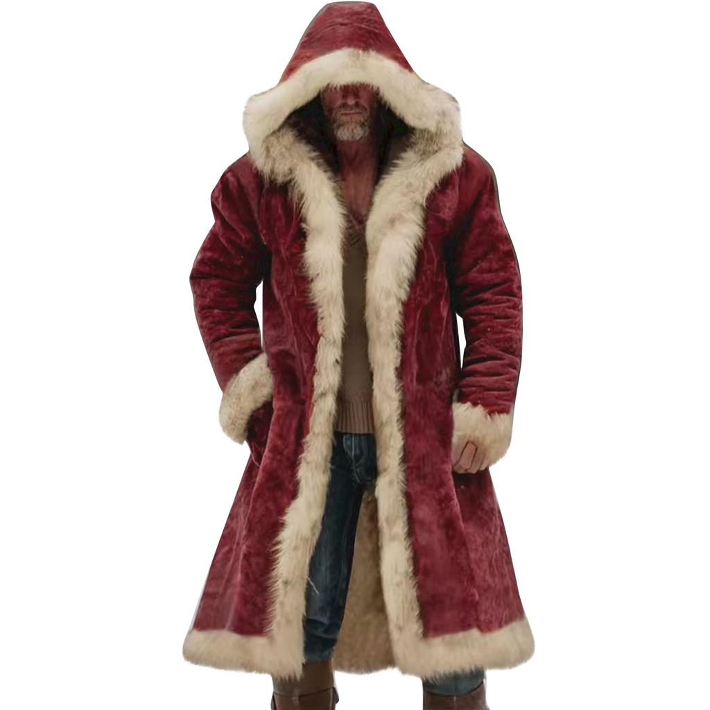 Herren Einfarbig Knopf Tasche Arbeitskleidung Plus Jacke Herren Lässiger Langer Mantel