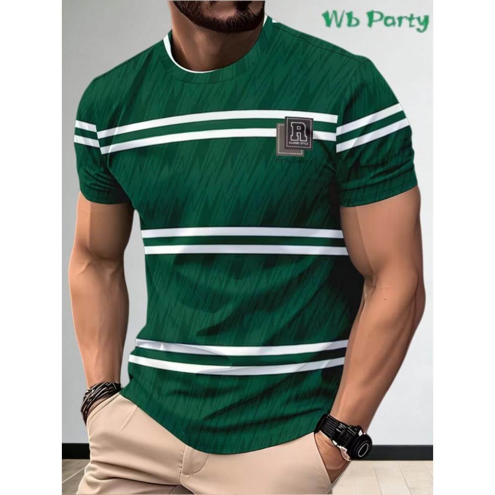 3D Print Mens O-Neck Short Sleeved Tee Street Daily Fashion T-Shirt for Men Vintage Summer Tops