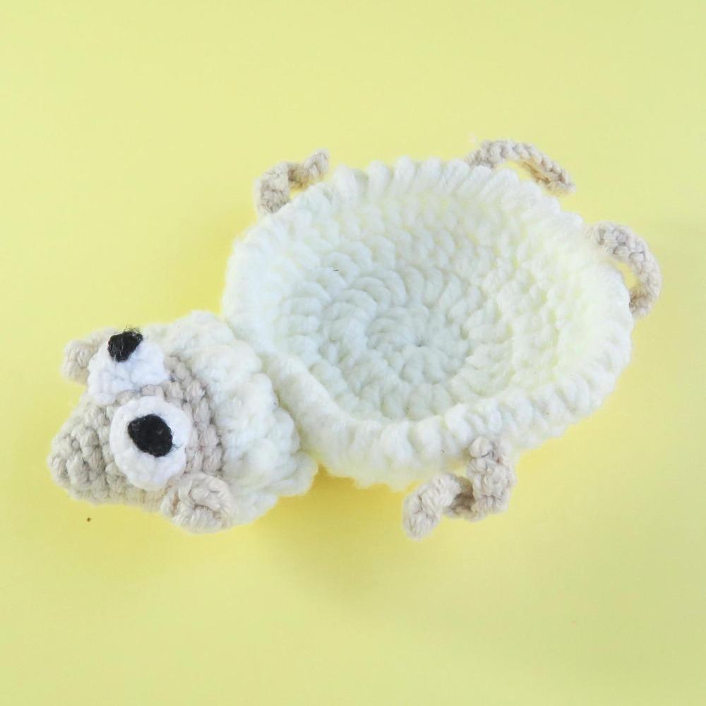 Cartoon Crochet Animal Coaster Funny Handmade Coaster Creative Knitted Cup Mat Table Protector