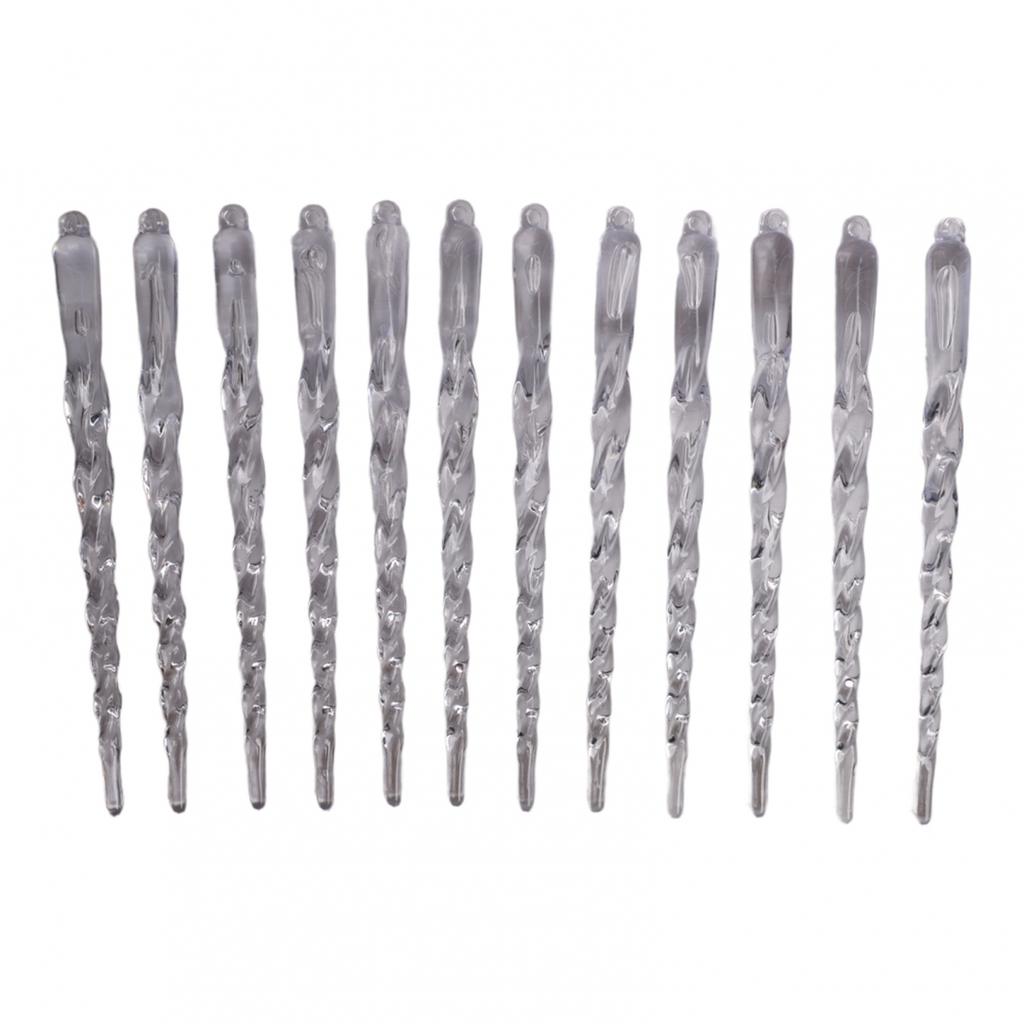 12 Piece Set Christmas Tree Decoration Icicle Ornaments Unique Display