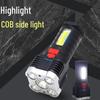 5-LED High-Brightness Long-Range Flashlight: Durable Battery Life for Camping and Patrol