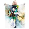 Genshin Impact Venti Blankets Velvet Summer Air Conditioning Barbatos Anime Multi-function Warm Throw Blanket for Bed Car Quilt