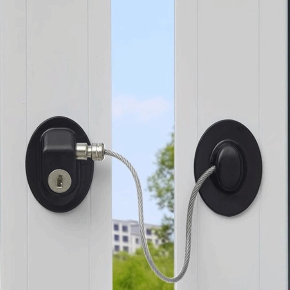 2Pcs Self Adhesive Window Security Lock No Drilling Refrigerator Door Lock Cupboard