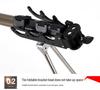 Multi-purpose Aluminum Fishing Rod Holder & Rest with Two-way Ground Stake