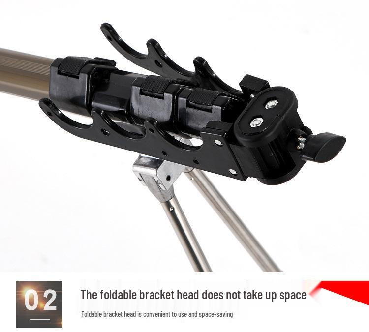 Multi-purpose Aluminum Fishing Rod Holder & Rest with Two-way Ground Stake