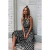 2025 Spring Summer Fashion Printed Polka Dot Women Dress Sleeveless Elegant Loose Round Neck A-line Party Long Dress Versatile Casual Simple Clothing