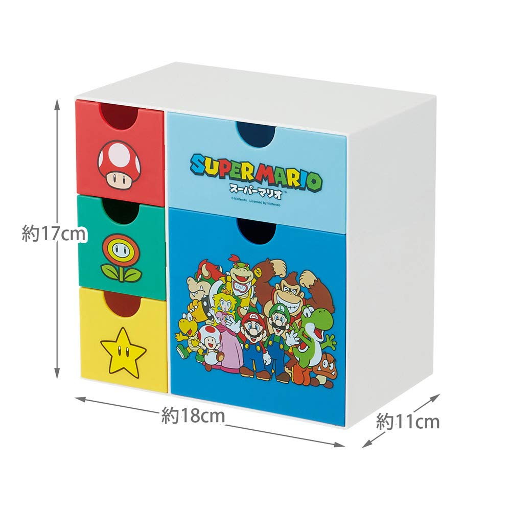 Skater Storage Small Item Storage Mini Super Mario 18 x 11 x CHE5 Box, Case, Chest, Design, H17cm,