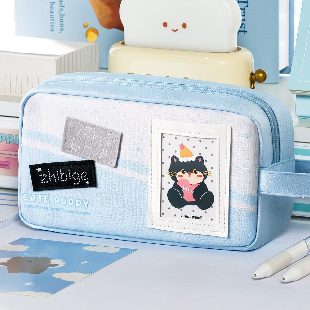 Handheld Pen Bag Large Capacity Pencil Pouch Portable Stationery Organizer Gift