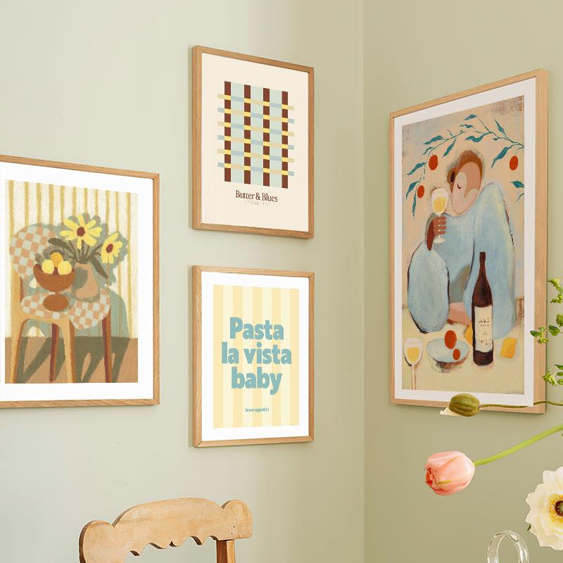 Boho Abstract Girl Wine Lily Flower Illustration Wall Art Canvas Painting Nordic Poster And Prints Picture For Living Room Decor