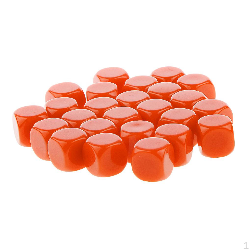 

25 Count D6 Six-Sided Dice for Educational Activities помаранчевий