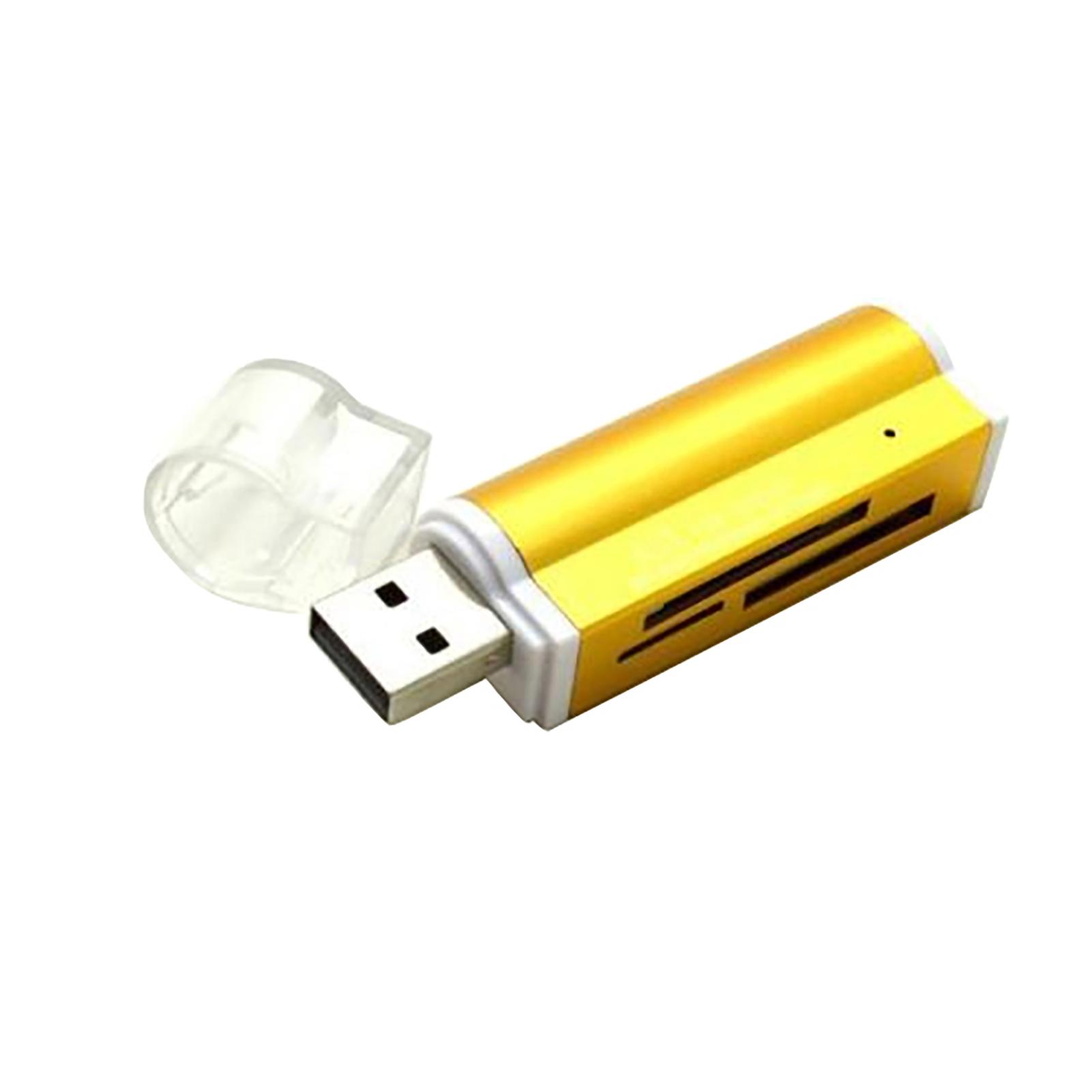 

Mini USB 2.0 Card Reader Багатофункціональний високошвидкісний TF MMC SDHC Card Reader one size золотистий
