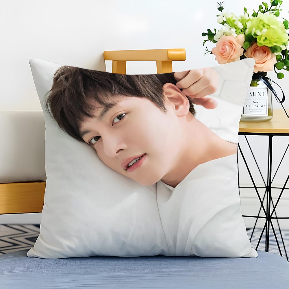 Funda de cojín Ji Chang wook Lavable Lino comodidad Suave para Sofá Cama Acogedor Hogar Decoración de Habitación