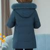 Real Fur Collar Middle Age Women's Down Coats Winter Vintage Parkas Plus Size Elegant Thick Warm Down Jackets Woman Outerwears