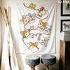 Hamtaro Wall Tapestry Aesthetic Wall Hanging Printed Fabric Blanket Decorative Tapestries for Bedroom Living Room Home Decor