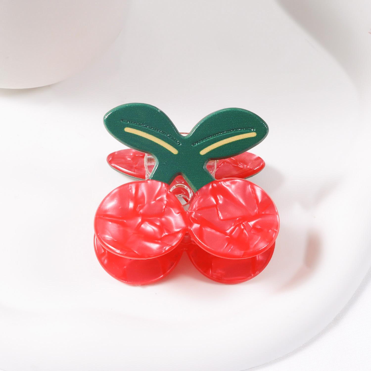 

Bamboo Yao Creative Fruit Hair Clip: Sweet Strawberry Cherry Design