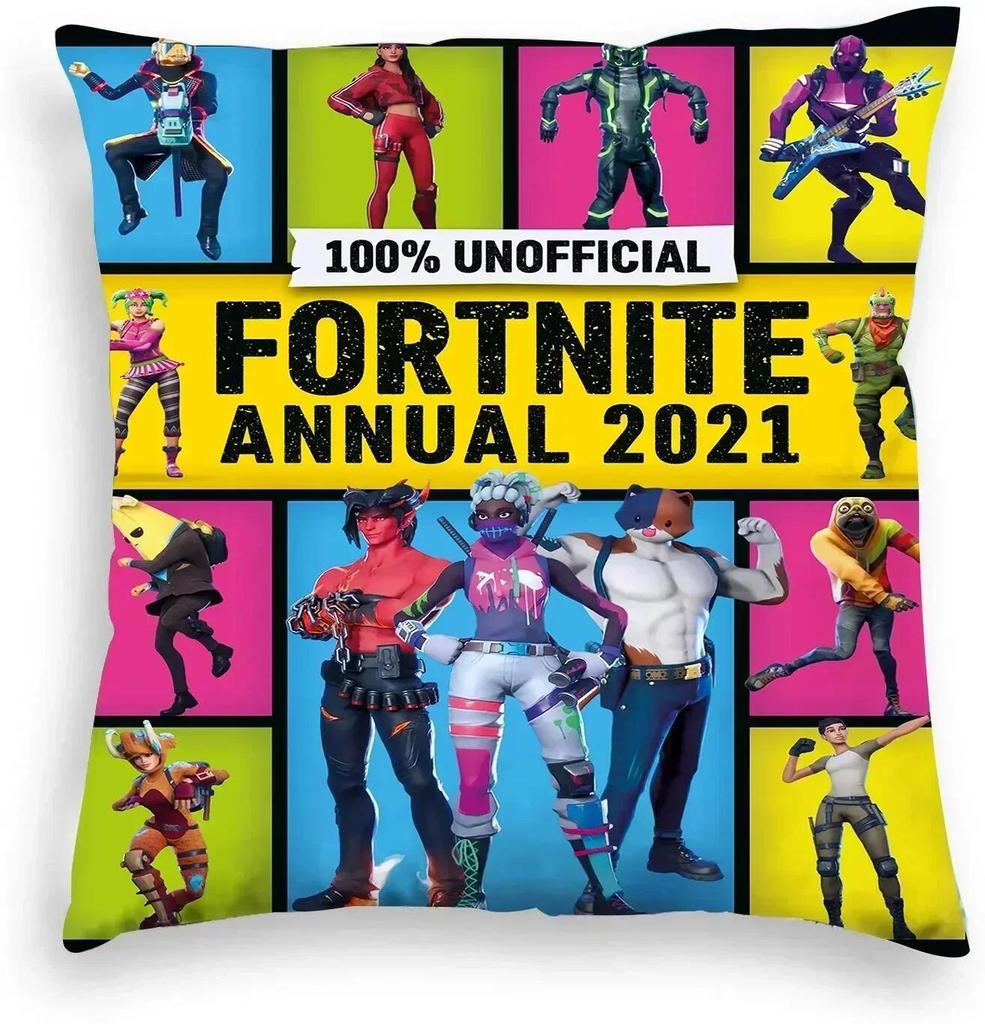 Fortnite Cushion Cover Plush Anime Pillowcase Plush Pillow Cases Home Decoration Pillow Cover for Sofa Bed Chair Living Room