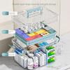 Transparent Large Capacity Family Medicine Organizer Storage Box for Home Travel ChildSafe Drug Cabinet Medical Supply Container