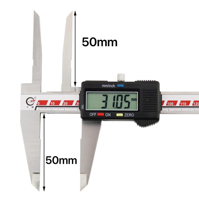 Extended Jaw Digital Vernier Caliper 0-150mm for Deep Hole Inner Diameter Measurement