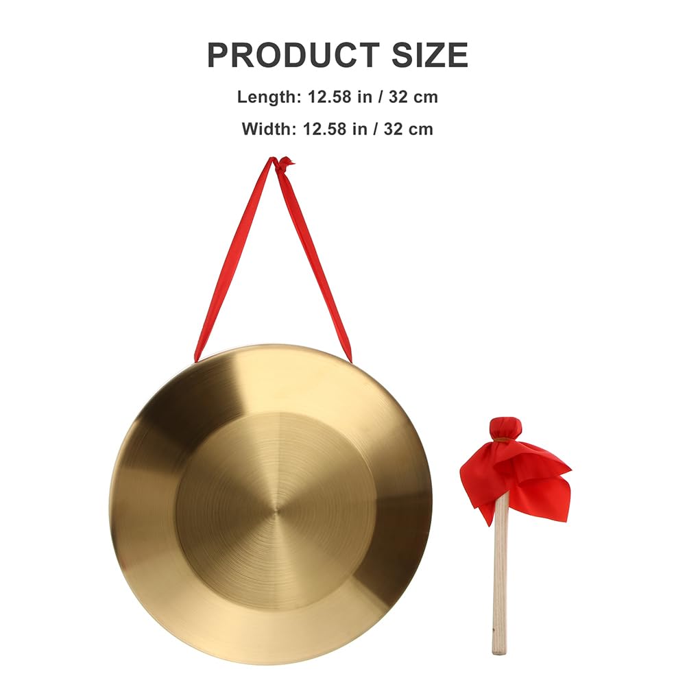 EXCEART Dora Dora Musikinstrument Tam Tam Gong Schlaginstrument Trommel Zeichen Kupfer Stahl mit Spielhammer Eröffnung Passende Atmosphäre Schlägel