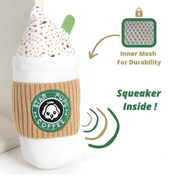 Teeth grinding dog toy Latte shaped plush pet toys that produce sound durable puppy cat toys pet interactive tool accessories
