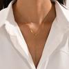 eManco Adjusta Long Layered Pendant Necklace  Stainless Steel Necklace Chocker Necklaces for Women Fashion Jewelry YX26925