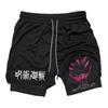 Double-Layer Digital Print Sports Shorts for Adults - Casual Fitness Apparel