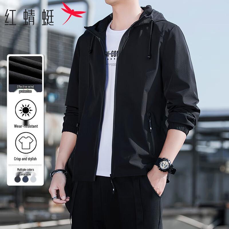 

RED DRAGONFLY Men s Hooded Business Casual Windproof Jacket 4XL