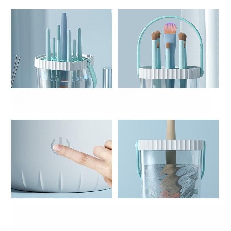 Multifunkční čistič štětců na make-up, domácí pračka na štětce, houbička na pudr, kosmetické nástroje, elektrický čisticí úložný box