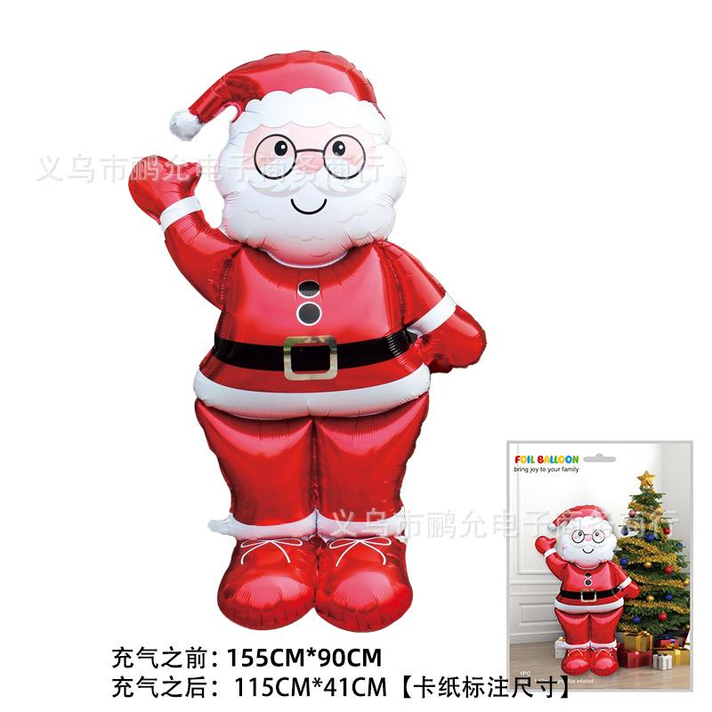 60Inch Christmas Decorative Aluminum Foil Balloons Santa Claus Snowman Xmas Celebration Balloon Home Party Christmas Decoration