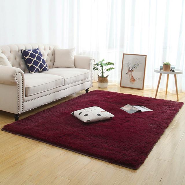 Silky Fluffy Carpet Modern Home Decor Long Plush Shaggy Rug Children's Play Mats Sofa Living Bedroom Bedside Mat Balcony Carpets