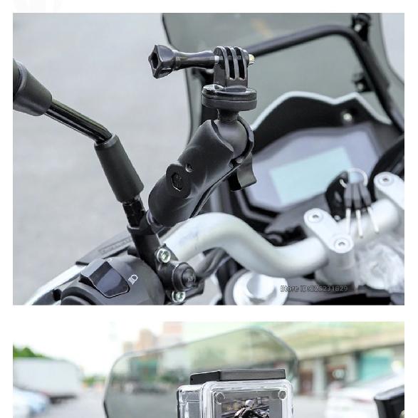 Motorcycle Action Camera Mount Handlebar Holder for GoPro Hero Insta360 DJI Osmo SJCAM Aluminum Alloy Adjustable Clamp