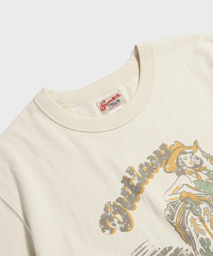 Beulonseun Western Boot Loopwheeled Graphic Tee Apricot