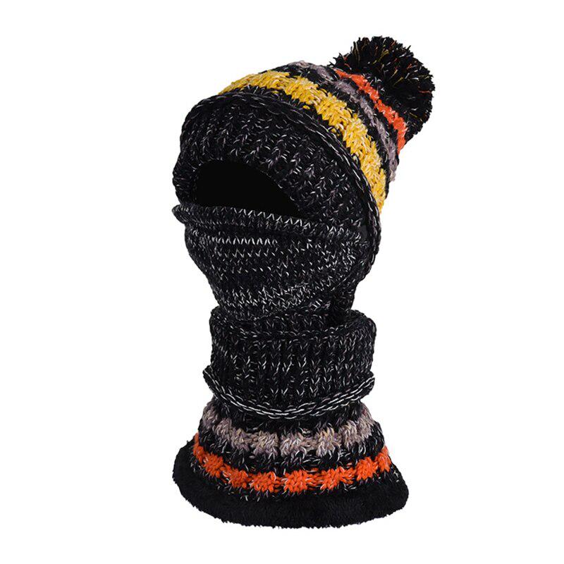 Beanie Hat Scarf Face Mask Set Thick 