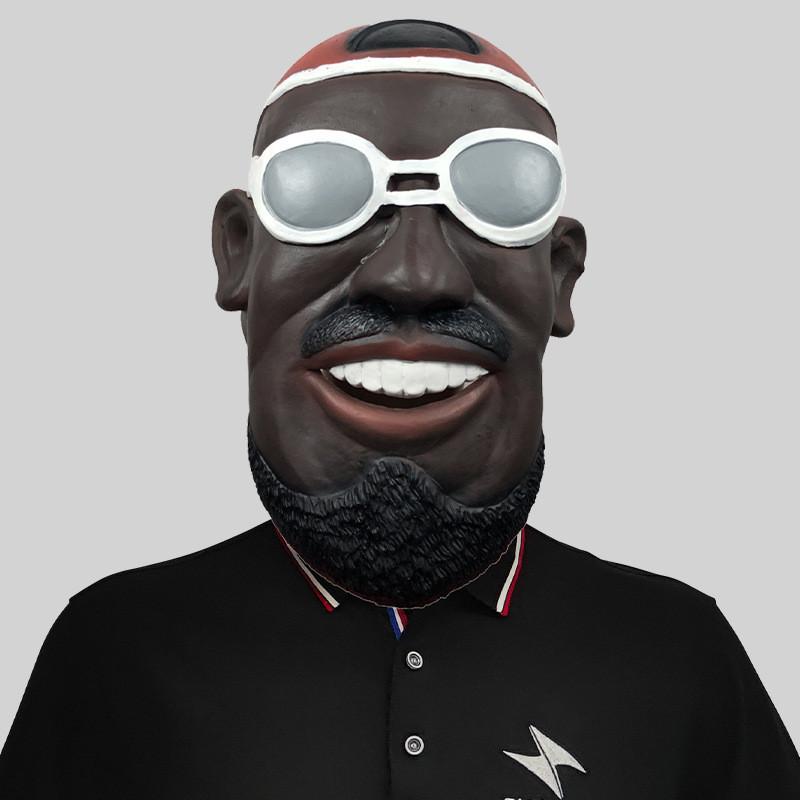 

Unique Head Dj Mask In Latex For Entertaining Costume Parties Halloween And Special Occasions Black DJ Mask