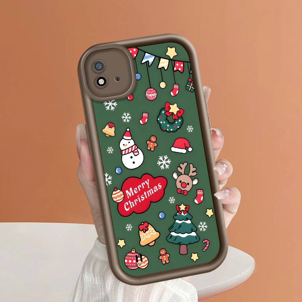 Soft Silicone Square Ladder Printing Pattern Phone Casing Full Cover Camera Shockproof Protection Rubber Case for OPPO Realme