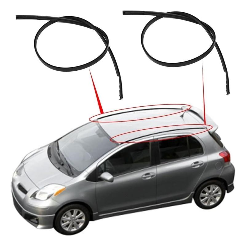 1 Pair Roof Rubber Strips for 2004-2007 75555-12120 75556-12120 Replacement Weatherstrip Waterproof Rain Seal