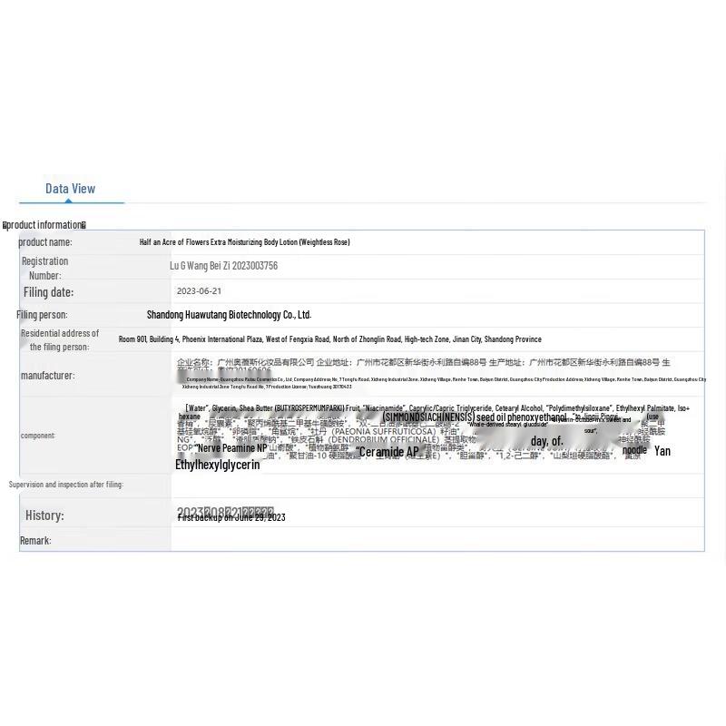 Ban Mi Hua Tian Niacinamide Body Lotion