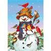 New Year Winter Landscape Christmas Snowman Poster Christmas Decorations Wall Art Painting Christmas Gift Kids Room Decoration