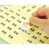 ONLYKXY 360pcs Transparent Sticker Strip Plastic Clothing Size Label - 4 Inch, 6 Size Combination (XS/S/M/L/XL/XXL)