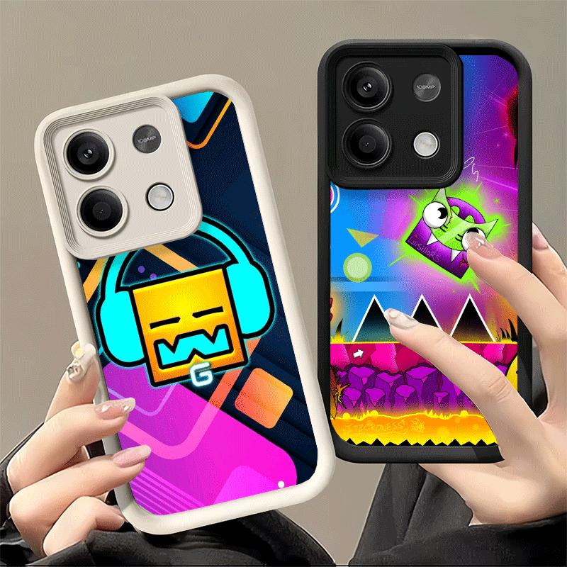 Geometry Dash Game Soft Phone Case for Xiaomi Poco X7 X6 X5 Pro X4 Gt X3 F7 Ultra M8 M7 Redmi 15C 15 14C 13 13C 12 12C 10 10C