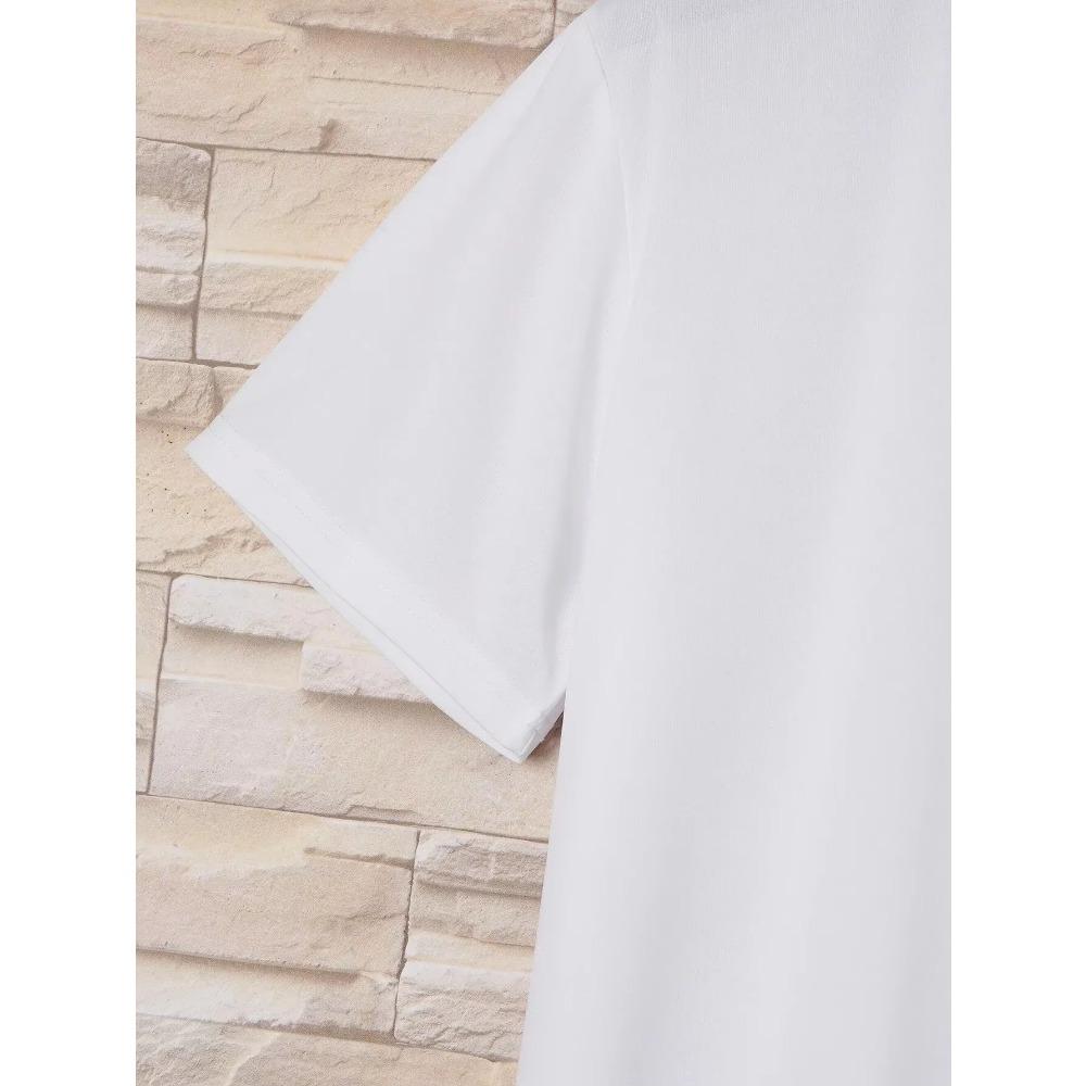 New York Herr Casual Trendiga Grafiska Tryck Bekväma Rundhalsade Kortärmade T-shirts, Sommar Överdimensionerade Lösa Tees