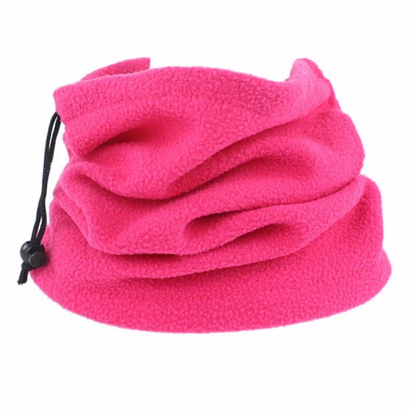 Fleece Neck Tube Men Women Multifunction Warm Solid Color Neck Warmer Hiking Skating Running Sport Scarf Ski Mask Scarf Winter