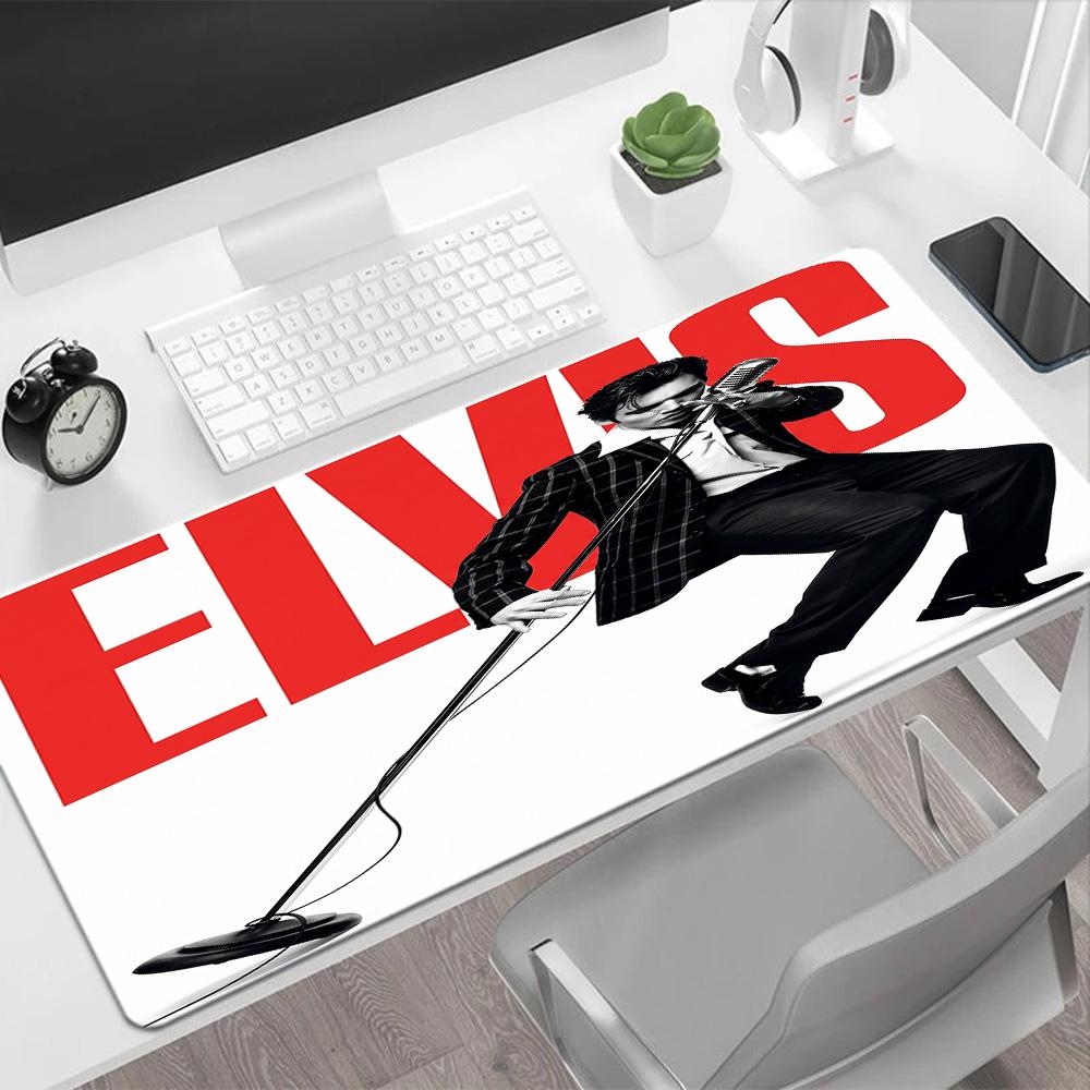 Elvis Presley Statue Gaming Mouse Pad Desk Mat Computer Desk Mat Nonslip Rubber Bottom Computer Decor Item Office Use