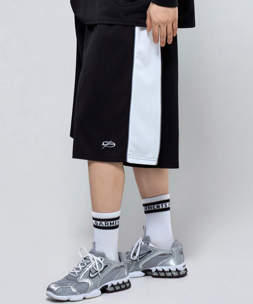 Pijikeolgameoncheu P2611 Cool Mesh Piping Bermuda Shorts [Black]