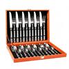 5-Piece Western Tableware Set: High-Grade 304 Stainless Steel Knife, Fork, Spoon with Roman Column Handle.