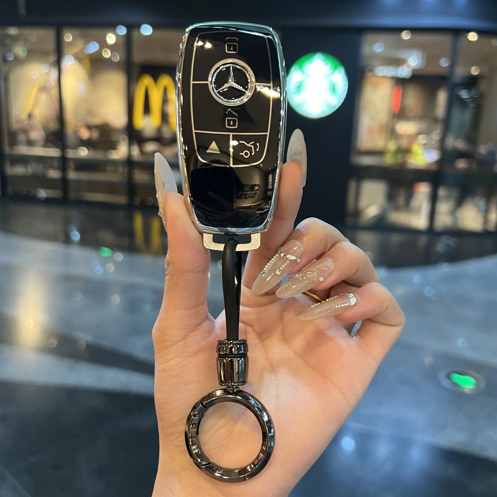 Car Key Case Cover Protection Shell for Mercedes Benz A C E S G Class GLC CLE CLA W177 W205 W213 W222 X167 AMG Accessories QU3